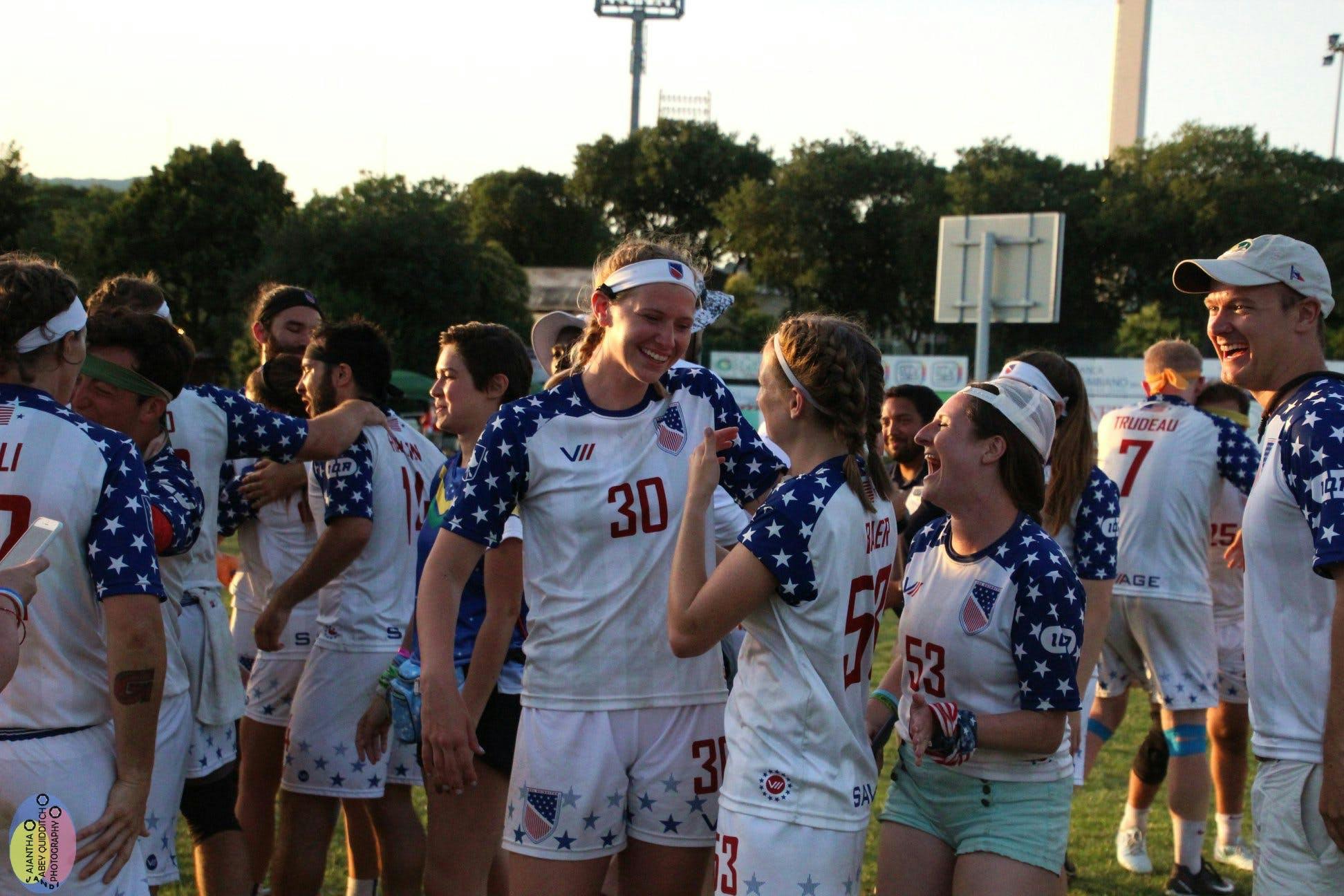 US National Team celebrates their win at the 2018 World Cup Final